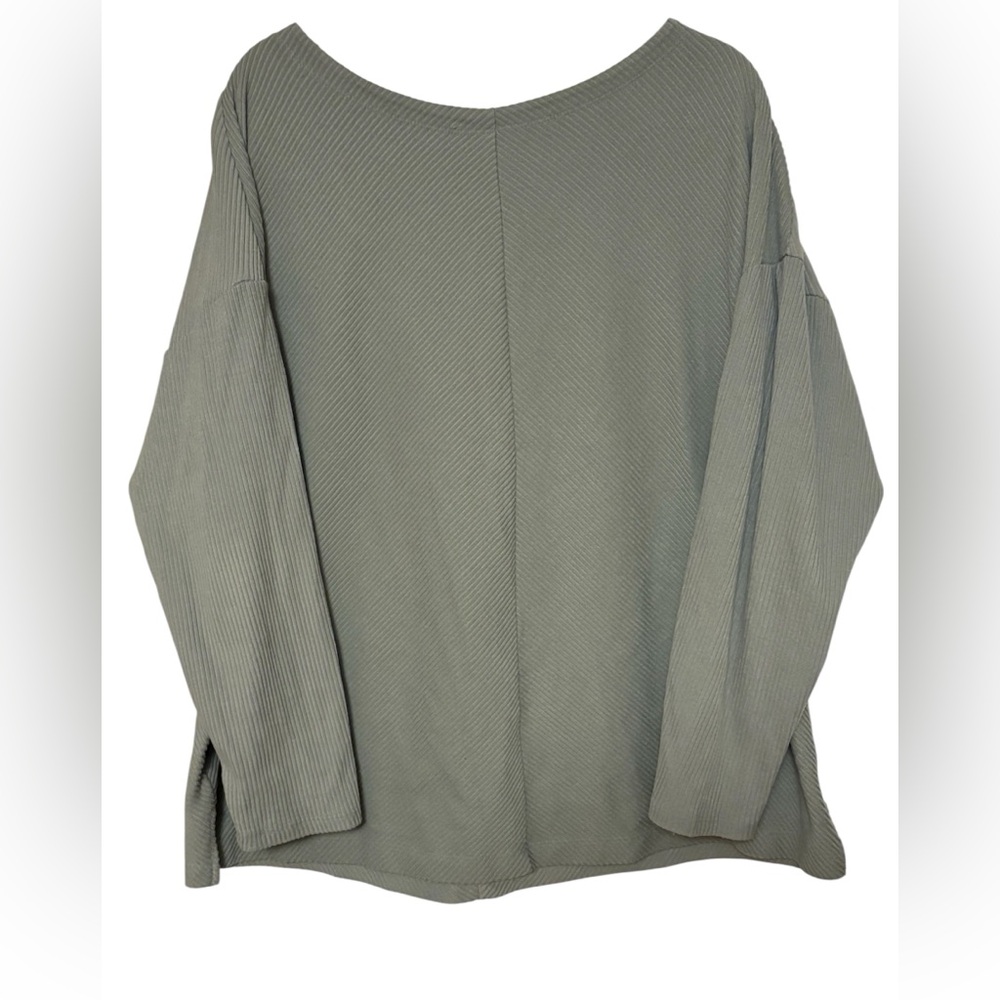 Ava & Viv Ribbed Top in Sage